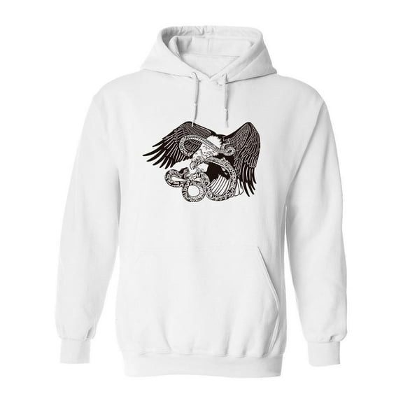 Eagle Battling A Snake. Hoodie Men -Image by Shutterstock, Male Medium