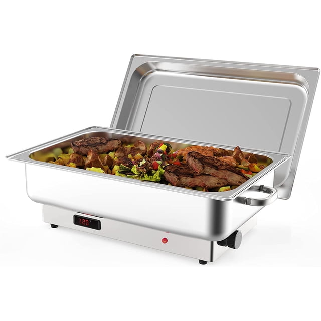 Electric Chafing Dish Set, 1 x 1/1 Pan, silver