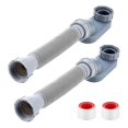 thumbnail image 1 of 2 Pcs Low Profile 1 1/2 P Trap with Sealing Tape Low Profile Shower Drain Flat 1 1/2 P Trap Freestan, 1 of 5