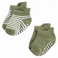 thumbnail image 6 of Hudson Baby Infant Girl Non-Skid No-Show Socks, Pink Green, 2-4 Toddler, 6 of 8