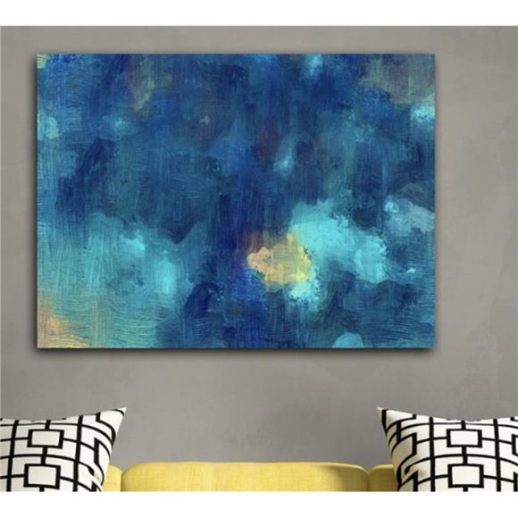 Artful Printers C-20301933 Blue Trowel Abstract Canvas Art, 20 x 30 in.