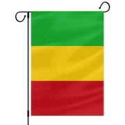 PTEROSAUR Mali Garden Flag, Republic of Mali National Flag, 12.5x18 inch Double Sided Burlap for House Yard Lawn Indoor Outdoor Decor