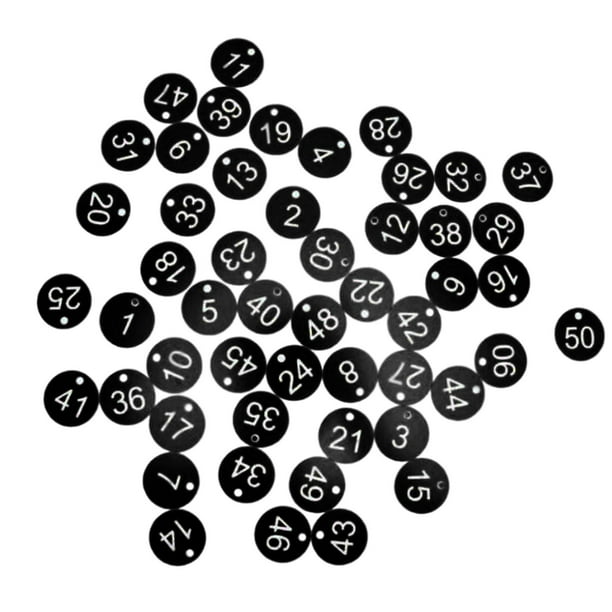 100 Uds etiqueta numerada forma forma forma etiquetas de identificación de número pa almacén de llaves de dormitorio palabra en blanco y negro Yotijar Etiqueta de número
