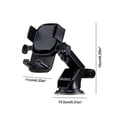 thumbnail image 4 of Universal Car Phone Holder with 360° Rotation - Stable Dashboard Mount for 4.7-7 Inch Phones | One-Handed Operation & Charging Port Access | Silver Plastic Design, 4 of 7