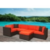 Sectional Set 6p Orange Cushions