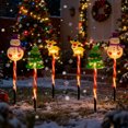 thumbnail image 3 of 6 Pack Moving Solar Christmas LED Lights Outdoor - Waterproof Christmas Tree Snowman Reindeer Lights Decorations for Patio Lawn Pathway Courtyard Backyard (2xTree, 2xSnowman, 2xReindeer), 3 of 9