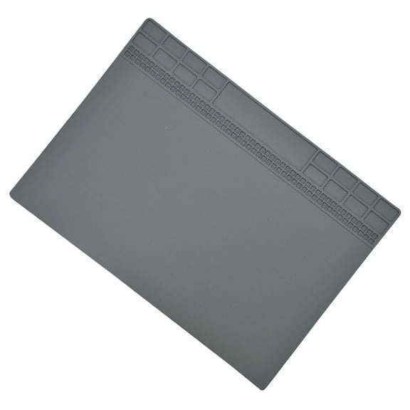 LEORX Back to School Electronics Work Mat Dark Grey 1Set 13.8x9.8in Silicone