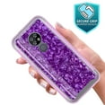 thumbnail image 4 of Cricket Ovation Case, AT&T Radiant Max Case, Rosebono Graphic Design Shockproof Impact Resistant Protective Full-Body Rugged Clear Hybrid Bumper Case for Cricket Ovation (Purple Shell), 4 of 4