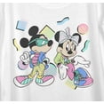 thumbnail image 2 of Women's Mickey & Friends '80s Minnie and Mickey Mouse  Scoop Neck White X Large, 2 of 4