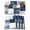 Multicolor, variant on Navy Blue Black Placemats Set of 6 Ombre Modern Abstract Place Mats Table Mats Kitchen Dining Home Outdoor Party Table Decoration