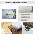 thumbnail image 5 of ZHONGYUTONG White Lotus Flower Wall Art Lotus Motivational Quotes Zen Decor for Bathroom Yoga Office Flower on Water Pictures Spa Canvas Prints Framed (16.00" x 24.00"), 5 of 5