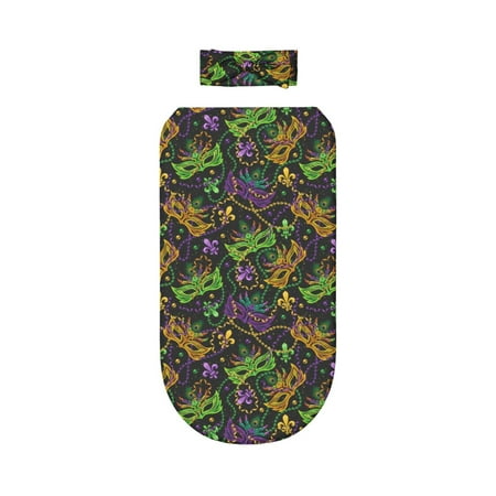 

Lafuoo Mardi Gras Surface Pattern 0-6 Months Newborn Swaddle Bag Headband Set for Girls Clothes Baby Care Products