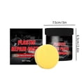 thumbnail image 2 of Kit de pasta reparadora de plástico para interiores de automóviles de 100 g con limpieza profunda, restaura superficies descoloridas, protege contra daños UV, incluye esponja aplicadora., 2 of 7