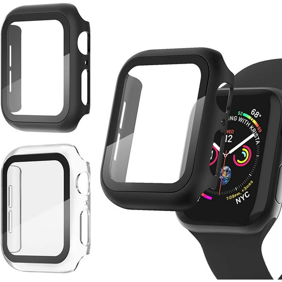 Recoppa Lot de 3 Étui Apple Watch avec Protecteur d'Écran pour Apple Watch 44mm Série 6/5/4/SE, Couverture Complète Ultra-Mince