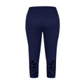 thumbnail image 7 of gbyLJF Womens Capri Leggings Casual Summer Workout Sweatpants Plus Size High Waisted Comfy Lightweight Yoga Capris A03_Navy S, 7 of 7