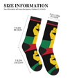 thumbnail image 3 of Women's Men's Black Power African Flag Colorful Novelty Pattern Crew Athletic Socks, 3 of 7