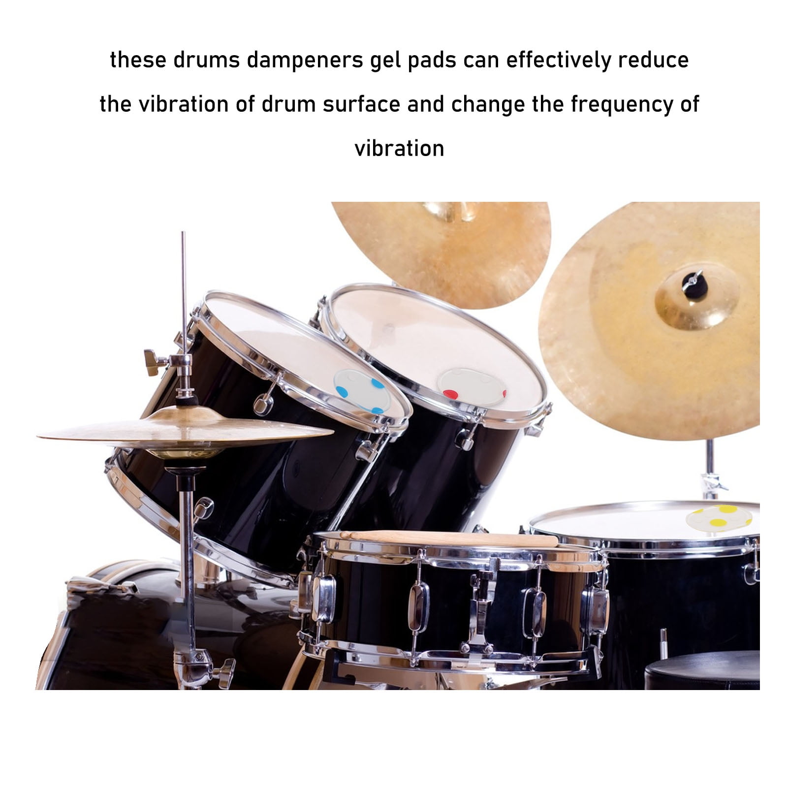 36PCS Drum Dampeners Gels Silicone Drum Silencers Soft Drum Dampening Gel Pads Drums Soft Drum Dampeners For Drums Cymbals Tone Control