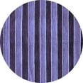 thumbnail image 1 of Ahgly Company Machine Washable Indoor Round Abstract Blue Modern Area Rugs, 4' Round, 1 of 4