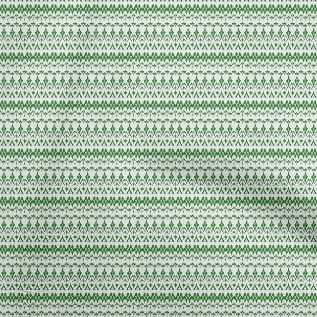 oneOone Polyester Spandex Green Fabric Asian Ikat Sewing Craft Projects Fabric Prints By Yard 56 Inch Wide