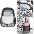thumbnail image 4 of Soccer and Trophy White Pattern 17" School Backpacks for Teens,Waterproof Oxford Fabric,S-Shape Padded Straps for School,Travel,Hiking,Camping, 4 of 6