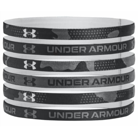 Under Armour Women's 6PK UA Graphic Headbands Black/Jet Gray 1286897-020