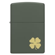 Zippo Four Leaf Clover Green Matte Pocket Lighter
