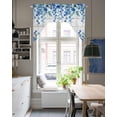 thumbnail image 4 of Spring Blue Floral Swag Valances for Windows, Small Curtains Drapes, Farmhouse Weeping Floral Leaves Wood Kitchen Window Curtains Over Sink Window Treatment Valance for Bedroom/Bathroom 56"x36", 4 of 5
