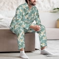thumbnail image 7 of Disketp Lilies Flowers for Pajamas Set Long Sleeve Sleepwear Mens Button Down Nightwear Pj Sets-Small, 7 of 7