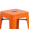 thumbnail image 5 of Home Square 24" Metal Backless Counter Stool in Orange - Set of 3, 5 of 10
