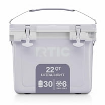RTIC 22 QT Ultra-Light Hard-Sided Ice Chest Cooler, Fits 30 Cans, 8 Wine Bottles, Dusty Lilac/White