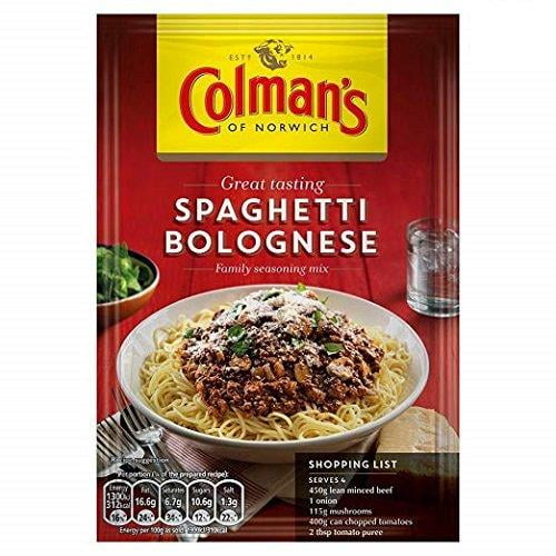 Colman S Spaghetti Bolognese Recipe Mix 44g Pack Of 4 Walmart Com