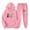 Pink, variant on mihongmao Travel Outfits for Women Beach Outfits Women's Easter Print Athleisure Coat Trousers Hooded Hoodie Top Trousers Set Long-sleeved Hooded Suit Pink L