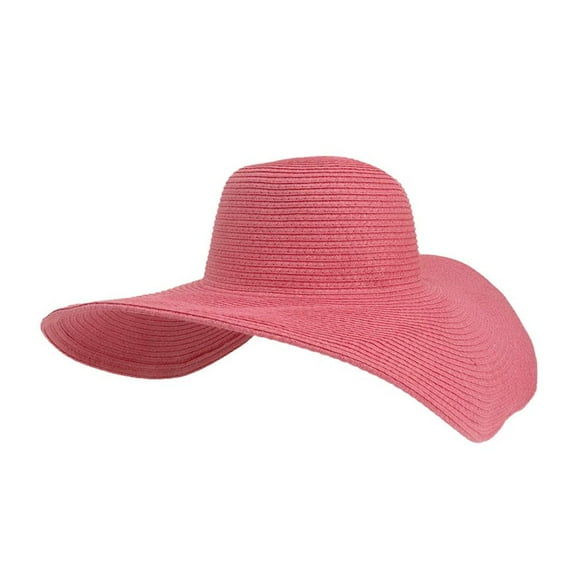 Womens Sun Straw Hat Wide Brim UPF 50 Summer Hat Foldable Roll up Floppy Hats=` Q4D4