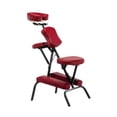 thumbnail image 3 of Silla de masaje portátil, silla plegable para tatuajes, altura ajustable, suave, plegable, de cuero PU, cama de belleza, silla de SPA para peluquería Rojo, 3 of 9