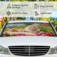 thumbnail image 5 of Car Windshield Sunshade Blocks Sun Visor Protector the Maine Coon Flower Foldable Sun Shield For Vehicle Car Truck SUV Van 51x27.5 inches Keep Vehicle Cool, 5 of 6