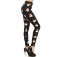 thumbnail image 2 of NioBe Clothing Womens Black Holiday Sheep Pattern Ultra Soft Leggings (Reg&Plus Size), 2 of 4