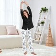 thumbnail image 6 of Dailycode Women's Pajama Pants Wide Leg Lounge Pj Bottoms With Pockets Cute Koalas with Leaf, 6 of 7
