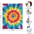 thumbnail image 4 of Rainbow Tie Dye Mandala Pattern Blanket,Comfortable Soft Flannel Throw Blanket,All Season,Warm Lightweight Blankets for Sofa Bed Couch Living Room Chair,30"x40", 4 of 4