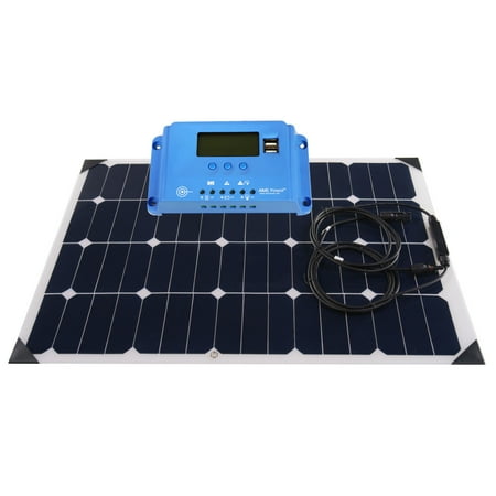 

60 Watt Flexible Bendable Slim Solar Panel with Solar Charge Controller Kit