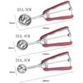 thumbnail image 2 of Professional Food Portioner Cutter Stainless Steel Ice Ball Spoon Ice Ball Digger Kitchen Tool(red Dia.4cm), 2 of 7
