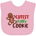 thumbnail image 3 of Inktastic Cutest Little Cookie Cute Christmas Gingerbread Man Boys or Girls Baby Bib, 3 of 4