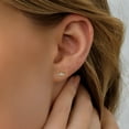 thumbnail image 5 of Gem Stone King Royal Crown Stud Earrings for Women | White Lab Grown Diamond | 10K Yellow Gold | Fine Jewelry Gifts for Women Mom Wife Her, 5 of 5