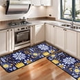 thumbnail image 3 of Kitchen Rugs Sets Of 2,Pioneer Flower Floral Print Pattern Anti Fatigue Kitchen Mat Rugs Non Slip Washable,Decorative Kitchen Floor Mats for Kitchen,Sink,Laundry,17"x47"+17"x47", 3 of 5