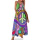 thumbnail image 1 of Vestido sin mangas colorido con arte hippie psicodélico, vestidos para fiesta de graduación, ropa de verano para mujer 2024, 1 of 7