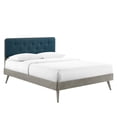 thumbnail image 6 of Modway Bridgette King Wood Platform Bed With Splayed Legs, Gray Azure, 6 of 12