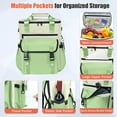 thumbnail image 5 of HOMEYA Backpack Cooler for Women,35 Cans Backpack Coolers Insulated Leak Proof,Waterproof Cooler Backpack Travel Camping Cooler Bag,Light Green, 5 of 7