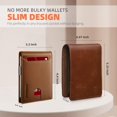 thumbnail image 3 of Billetera RUNBOX, delgada, de piel, para billetes, con bloqueo RFID, para hombre, 3 of 7