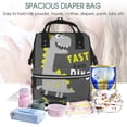 thumbnail image 5 of Daiia Cute Dinosaur Large Capacity Baby Bag Waterproof Stylish Diaper Bag Mummy Backpack Adjustable Straps Diaper BagBaby Essentials Bag, 5 of 6