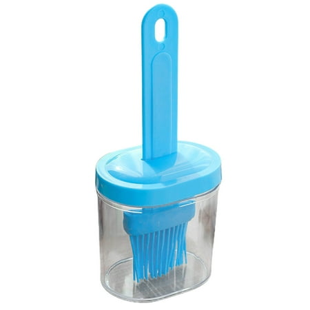 

Silicone Oil Dispenser Bottle w/Brush Portable BBQ Cooking Tools Baking Kitchen