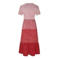 thumbnail image 5 of Mefallenssiah Robe Imprimée à Manches Courtes et Col Rond pour Femmes, 5 of 5